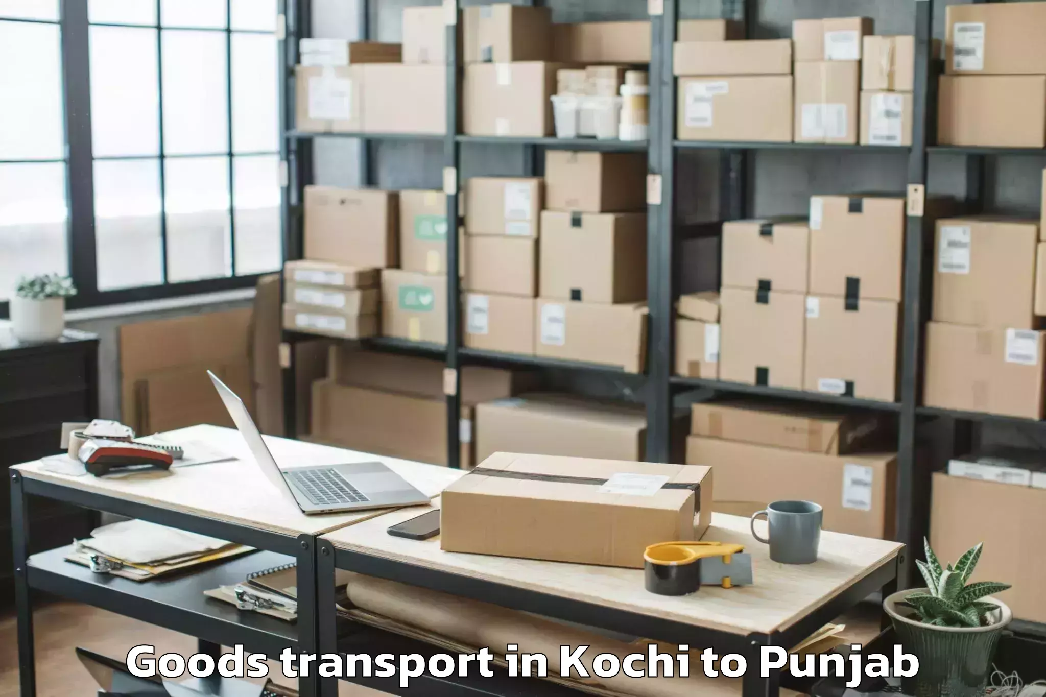 Hassle-Free Kochi to Qadian Goods Transport